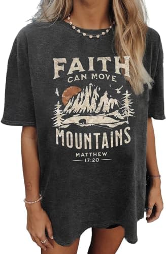 Womens Oversized Tshirt Flower Graphic Tees Nashville Music Short...