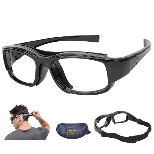 SooGree Sport Goggles Glasses Squash & Racquetball Goggles Basketball Glasses Adjustable Strap Resistant Impact