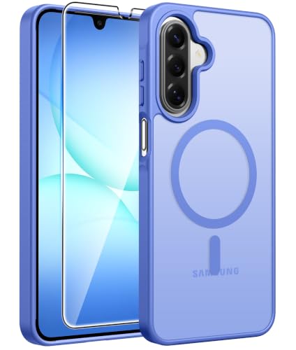 Image of FNTCASE for Galaxy A17 /A16 5G Phone Case, Fit for Magsafe, Screen Protector | Translucent Matte, 14FT Military Grade Drop Protection, Slim Shockproof Protective, for Samsung A 17 A 16 Cover, Ultramarine