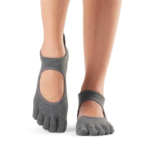Image of Toesox Women's Bellarina Full Toe Grip Socks - Multi Pack Non-Slip Pilates Yoga Barre Socks