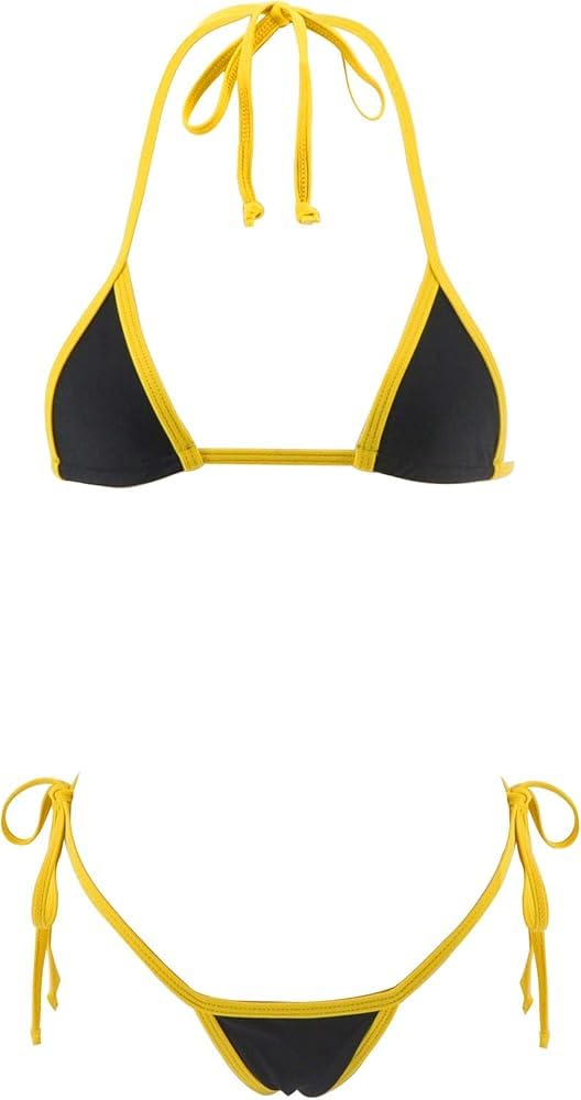 m.a.1 Lycra Poly Plain Polyester Sexy Party Pool Bikini Set-picture-59