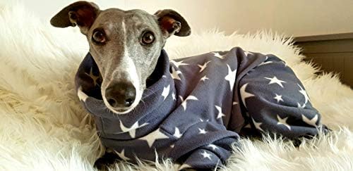 DOG AND HOME Beautiful fleece Greyhound, whippet pijamas, house coat (M)