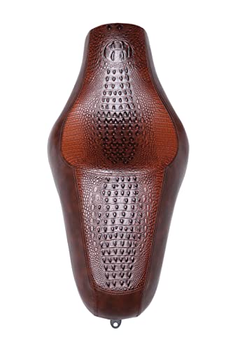 Dreamizer Motorcycle Driver Passenger Seat 2 Up Compatible With Sportster Iron 883 1200 Chopper Bobber Cafe Racer Custom - Brown，Crocodile #TOP1