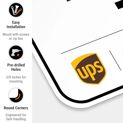 Image of Package Delivery Sign, Delivery Instructions Deliver All Package to Front Door Right Arrow Sign, 12x18 Inches, Rust Free .063 Aluminum, Fade Resistant, Made in USA