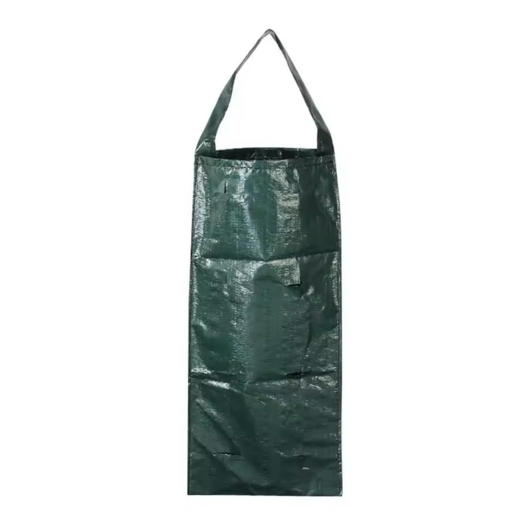 Fioriera sospesa, fioriera da appendere, per fragole, pomodori da giardino, patio, giardino, borse per coltivare piante di fragole, robusto manico da appendere (8 fori, 12 pezzi)