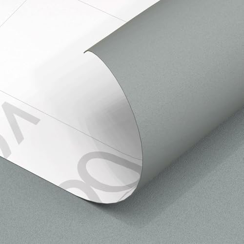 Image of Yancorp 16 inchx120 inch Matte Gray Contact Papaer Peel and Stick Wallpaper Vinyl Wrap Countertop Wallpapers Waterproof for Cabinets Drawers Bedroom Kitchen Self-Adhesive Wallpaper