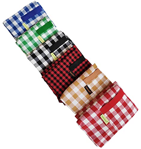 Image of Switchon Checkered Cotton Kitchen Cooking Apron with Chef Hat - Pack of 2 | Multi-Purpose Chef & Waiter Apron for Men & Women | Home, Hotels, Restaurants & Cafes | Proudly Made in India