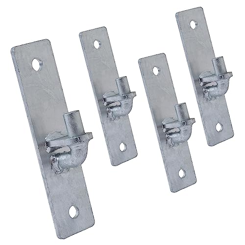 Chain Link Wall Mount Hinge, Vivida Wall Mount Hinge With 5/8" Male Hinge Pin, Galvanized Steel, 4 Pcs #TOP9