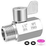 Best Shower Head Shut off Valve: Top 10 Reviews 8 Carvedexquisitely Shower Head Shut Off Valve,304 Stainless Steel 1/2' Mini Ball Valve NPT Thread,Shower Head Flow Control Valve