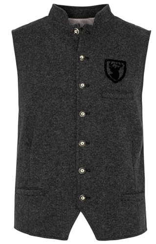 Hangowear Klederdrachtvest Pascal | antraciet | Gilet grijs | hertenlogo | vest donkergrijs met hert, grijs, XXL