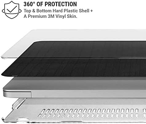 Skinit Case + Skin Compatible with MacBook Air 13in (2020) Originally Designed Ebony Wood Design