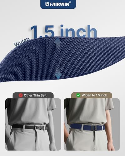Image of FAIRWIN Ratchet Belt Men - Tactical Stretch Nylon Web Work Belts, Gift for Casual Jeans, Pants, Golf, and Everyday Use