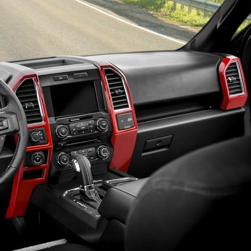 JeCar 7pcs Red Dash Vent Cover Trim Kit Interior Accessories for ...