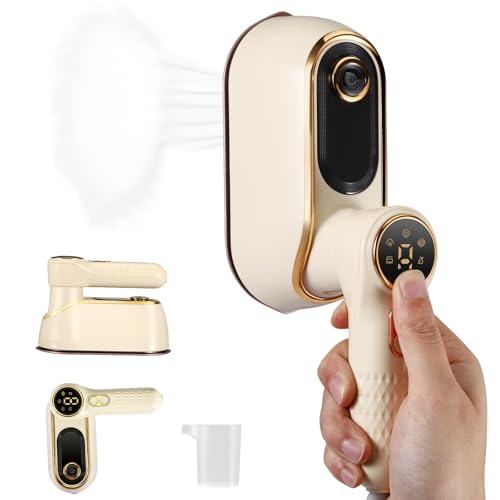 Steamer - Teglia per vapore portatile, 1200 W, riscaldamento rapido in 8 secondi, con display a LED e serbatoio dell'acqua trasparente, a prova di perdite, adatto per viaggi e uso domestico