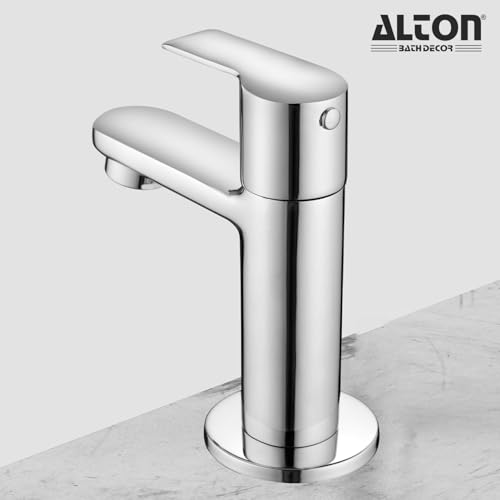 Image of ALTON XNO5001, Brass Pillar Cock | Wash Basin Tap | Bathroom Taps | Silver