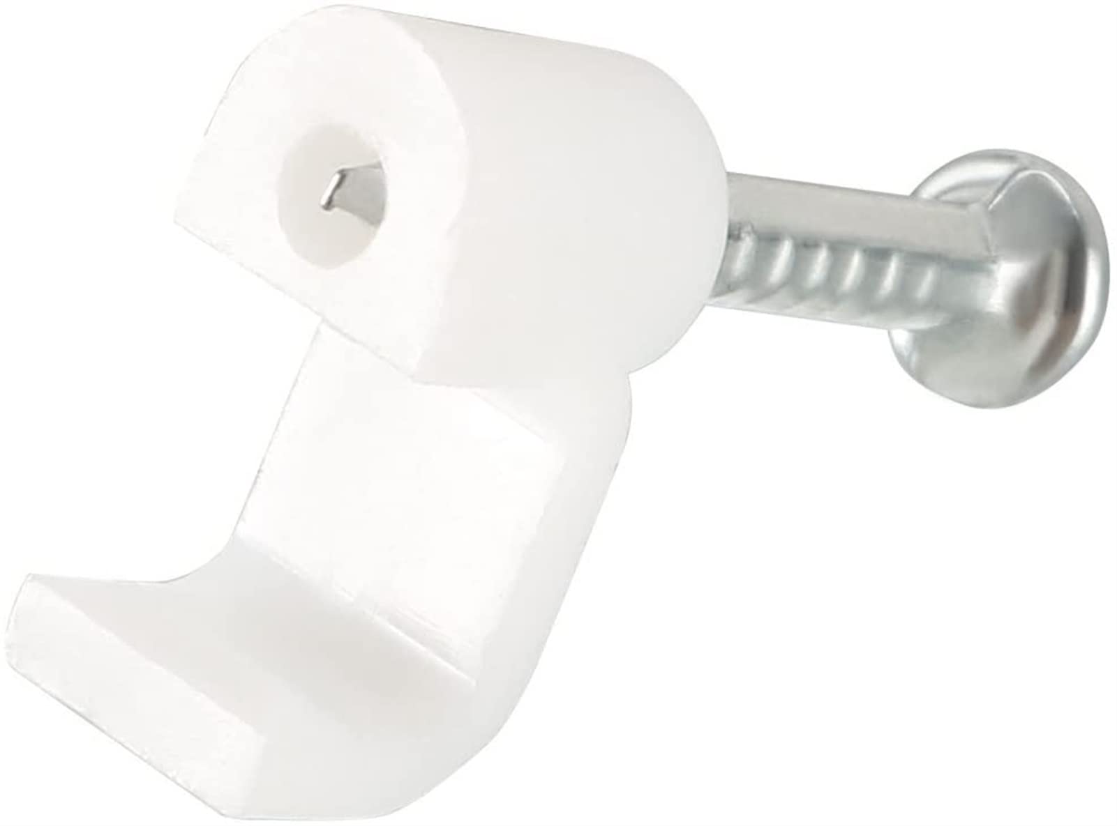 Kabel-Finisher, Kabelmanagement-Organizer, Klemmen for Zuhause und Büro, Flachkabel-Clip, Nagel, Koaxialnägel, Drahtklemmen, 5 mm, Weiß, 200 Stück