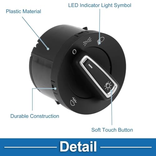 Mando de luces e interruptor de faro con regulación de retrovisor 5G0941431A 6