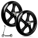2 Pièces Roues de Trottinette 200 mm, Ensemble de Roues de Rechange 200×40 mm avec Roulements ABEC 7, Roue de Trottinette pour Trottinette, Compatible City & Stunt, Roulette Avant de Fauteuil Roulant