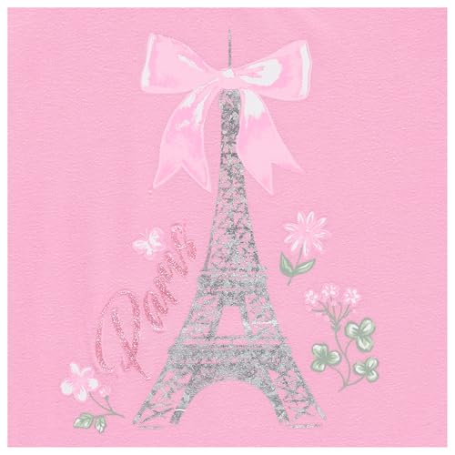 Image of BTween Girls 4 Piece Tops Fashionable Short Sleeve T-Shirt Casual Daily Shirt for Kids Assorted Colors