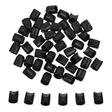 Toyvian 50 Piezas Tapones para Patas de Silla Plegable Antideslizantes Protectores Redondos de Alta Resistencia para Muebles Metálicos y Acolchados Repuestos Negros para Evitar Arañazos y