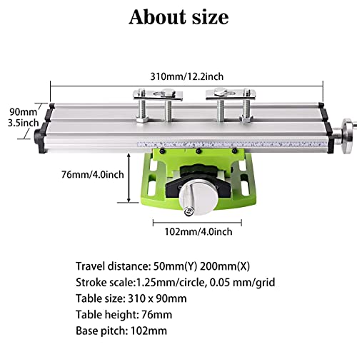 MYSWEETY Compound Slide Table, Multifunction Worktable Milling Working Table Milling Machine Compound Drilling Slide Table For Bench Drill - Thumbnail 4