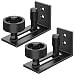 Homlux Heavy Duty Sliding Barn Door Floor Guide,Adjustable Roller,Wall Mount System,Flush Bottom Design,Floor and Door Panel Non-Damage 8 Setup Options for DIY, Black, Set of 2