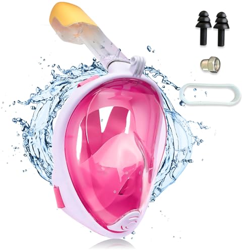Riisoyu Máscara de Esnórquel, Máscara de Buceo con Sistema de Respiración Avanzado 180°Vista Mascara Buceo Niño Tecnología Anti-Niebla y Anti-Fugas para Snorkeling