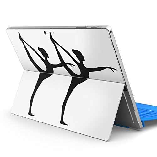 igsticker Surface pro7 (2019) pro6 pro2017 pro4 専用 スキンシール サーフェス ノートブック ノートパソコン カバー ケース フィルム ステッカー アクセサリー 保護 014652 バレエ シルエット