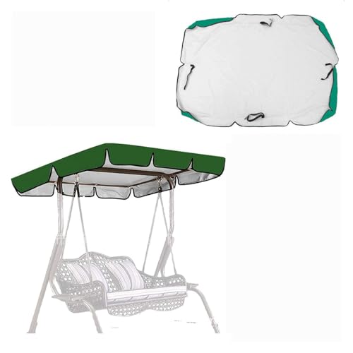 Tela Oxford Recubierta De Plata 600D Toldo Balancin De Jardin Resistente ai Viento Y ai Desgarro Funda para Silla Columpio Al Aire Libre,green-164 * 114 * 15cm