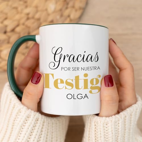 Wanapix | Taza Personalizada para Regalo de Boda | Detalles Boda para Invitados | Testigo | Taza Cerámica | 325 ml Wanapix | Taza Personalizada para Regalo de Boda | Detalles Boda para Invitados | Testigo | Taza Cerámica | 325 ml