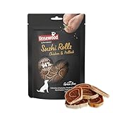 Rosewood Sushi Rolls – Weiche Hundesnacks mit Hühnchen & Kabeljau – Getreidefrei & glutenfrei – Ohne künstliche Zusätze – 100 g Leckerlis für Hunde Aller Größen