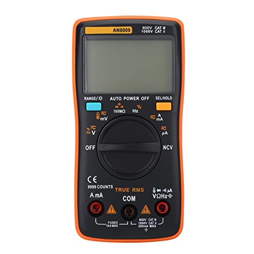 Image of Omabeta Digital Multimeter Voltmeter, 1Pcs AN8009 Multimeter 9 Count Digital Multimeter 20~1000 C / 4F 1832F Used for Testing Voltage Current Resistance Continuity