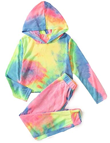 Image of Arshiner Girl's 2 Piece Rayon Print Pullover Kaftan Sweatpants Set