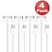 OoRage 30-Pin USB Cable Sync Charging Cable Compatible iPhone 4/4S, iPhone 3G/3GS, iPad 1/2/3 iPod (4 Pack)