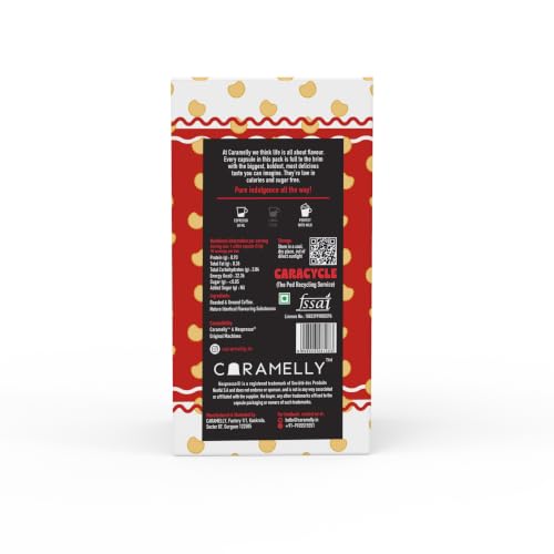 Image of Caramelly Biscotti Crunch Flavoured Nespresso Compatible Coffee Capsules, 10 Pods, Intensity - 8 | Medium Roast | Aluminium Coffee Pods