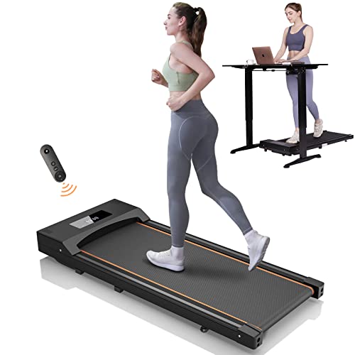 TODO Under Desk Treadmill Electric Portable Walkstation Installation Free for Home Office Use, Slim Flat and LED Display, Walking Jogging with Remote Control
