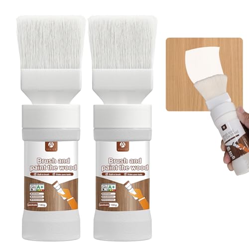 All-in-One White Paint Wood Refinishing Kit– 2-Pack Easy Paint Brush