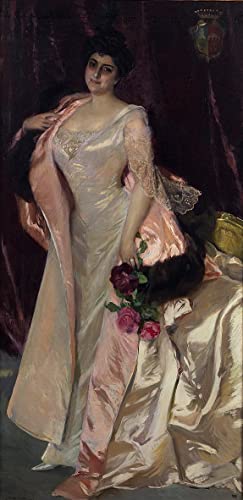 Toile Joaquín Sorolla Comtesse de San Félix pour décoration salon chic