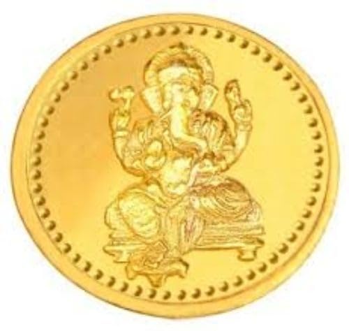2gm Euphoria Jewellery by A Himanshu pure 24KT Ganpati Ganesha gold coin in 995 finese-image-41