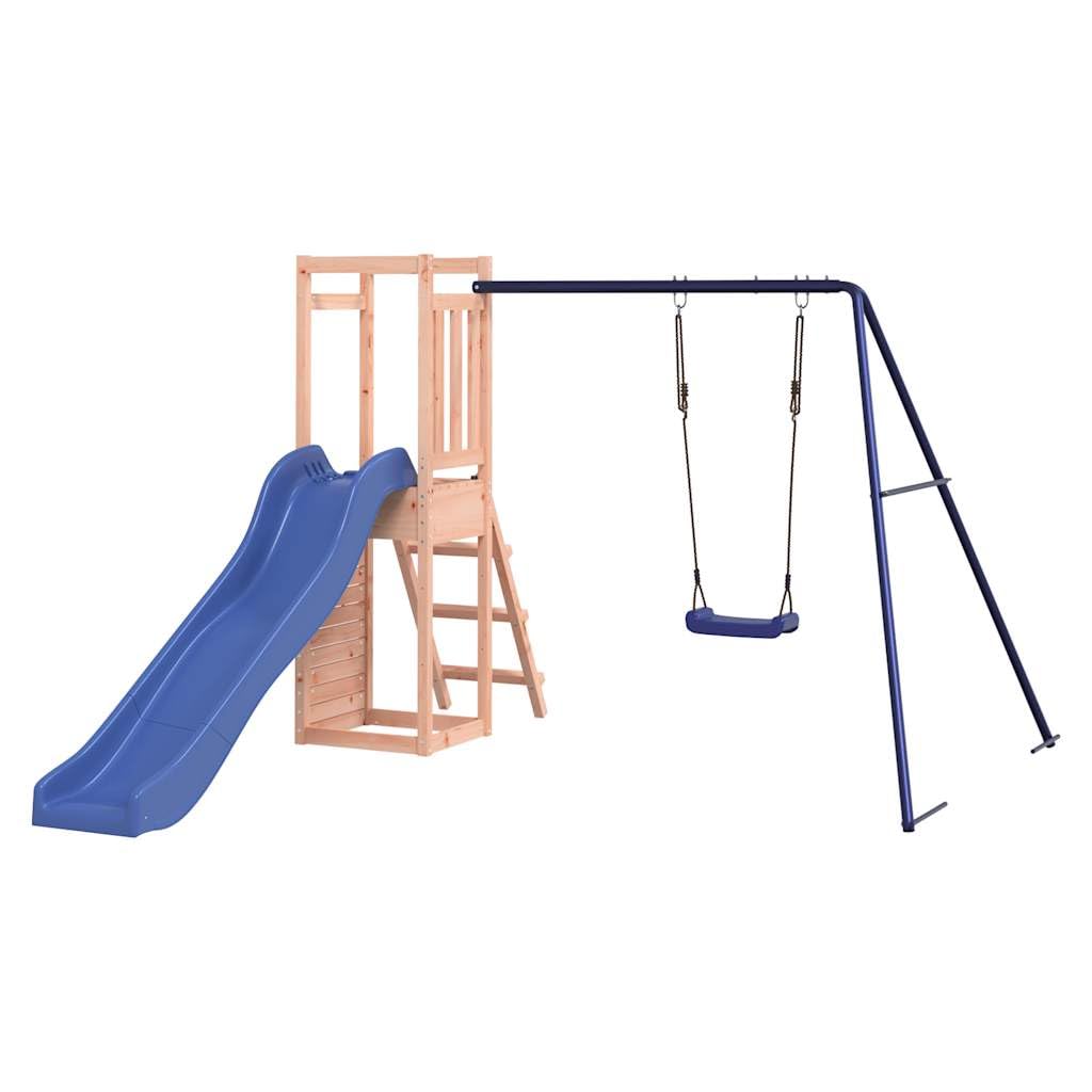 Spielturm Massivholz Douglasie mit Schaukel Wellenrutsche Sandkasten Klettergerüst für Garten Outdoor Kinder Kleinkind ab 3 Jahre Spielhaus Bewegungsgerät Abenteuer Freizeitspaß
