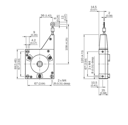 Mécanisme à câble tendu BSL-GA88, accessoires capteur de déplacement 3m - 6