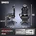 RESPAWN 110 Pro Ergonomic Gaming Chair with Footrest for Adults - Comfortable Office Gaming Recliner with Lumbar Support and Headrest, Racing Style Video Game Chairs for Computer Gamer - Black