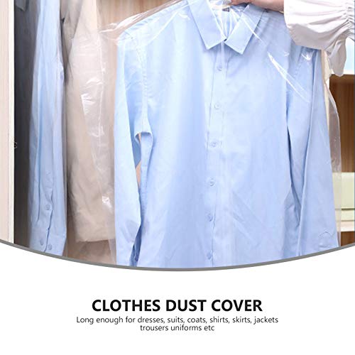 Cabilock 50 peças 60 x 100 cm Capa transparente para pendurar roupas roupas terno vestido jaqueta ca