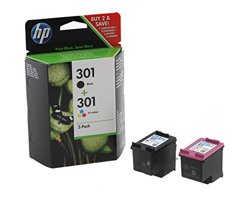 HP 301 2 pack Black/tricolor original Cartucho de tinta Combo contenido Pack Bundle