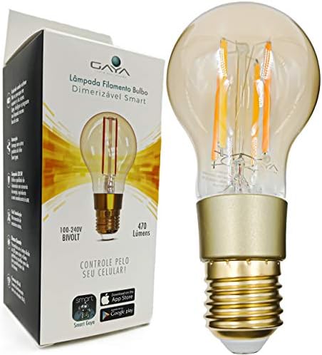 Smart Lâmpada de Filamento Bulbo Dimerizável, Compatível com Alex...
