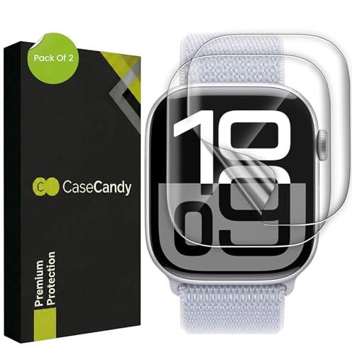 Image of Casecandy - [Pack of 2 Screen Protector Guard For Apple Watch 42mm Series 11 /10 | HD Screen Guard for Apple Watch Series 10 / Series 11 42mm - HD /Easy Installation Kit