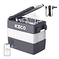 ICECO JP50 12V Car Refrigerator, 53Qt Portable Refrigerator Freezer with Secop Compressor, APP Connection 0??50?, Compact Refrigerator Electric Cooler for Outdoor&Indoor Use, DC&AC, with DC Cord