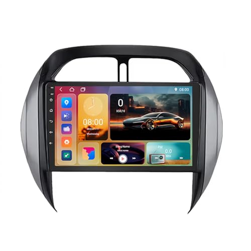 9 Pulgadas Doble DIN Android 15 Radio de Coche para Toyota RAV4 RAV 4 2003 2005 con CarPlay Cámara de Respaldo Controles del Volante Bluetooth GPS Navi Enlace al Espejo(A1 1G+32G)