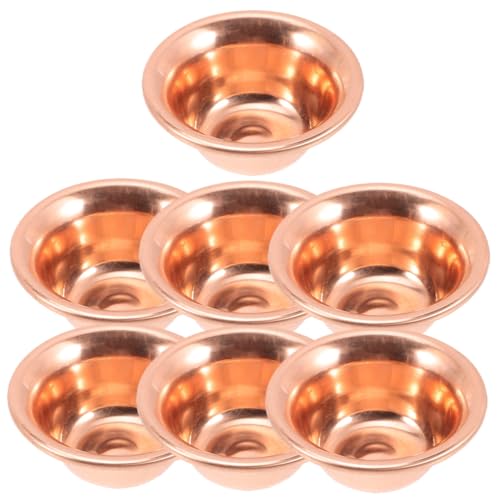 FONDOTIN 7piezas Cuenco De Incienso Para Meditación y Yoga Taza De Ofrenda Latón Decorativo De Mesa De Taza Exquisita Suministros De Ofrenda Para Ceremonias De Adoración