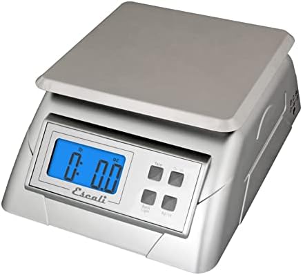 Escali Alimento 136DK Ultra Accurate Scale for Kitchen, Lab or Office, Removable Platform, Digital LCD Display, 13.2lb Capacity, Stainess Steel, 9.75" x 7.00" 3.75", Stainless and White